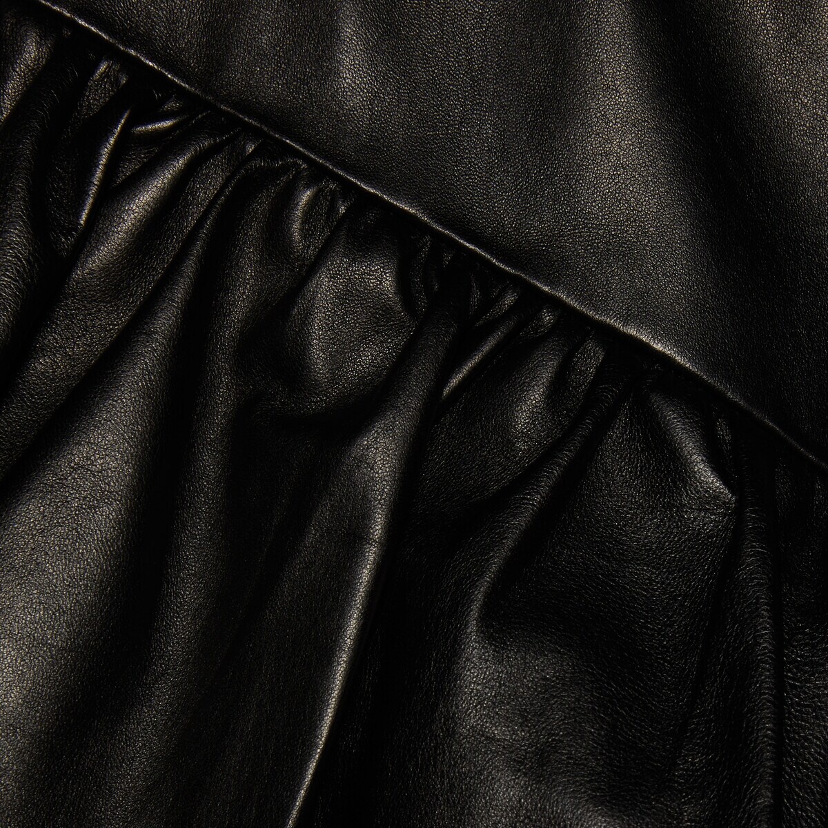 Leather ruffle skirt - 5