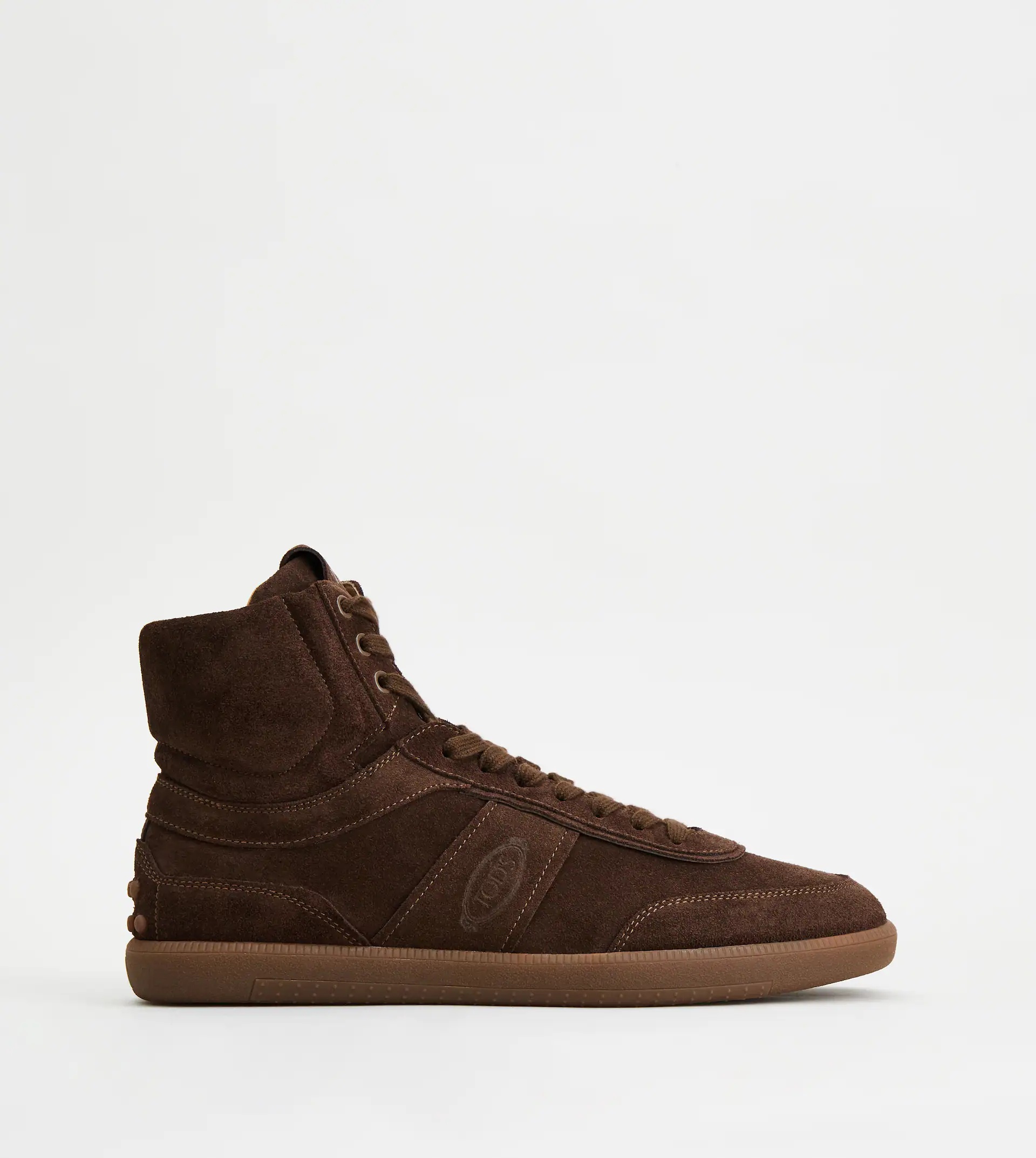 TOD'S TABS SNEAKERS HIGH-TOP IN SUEDE - BROWN - 1