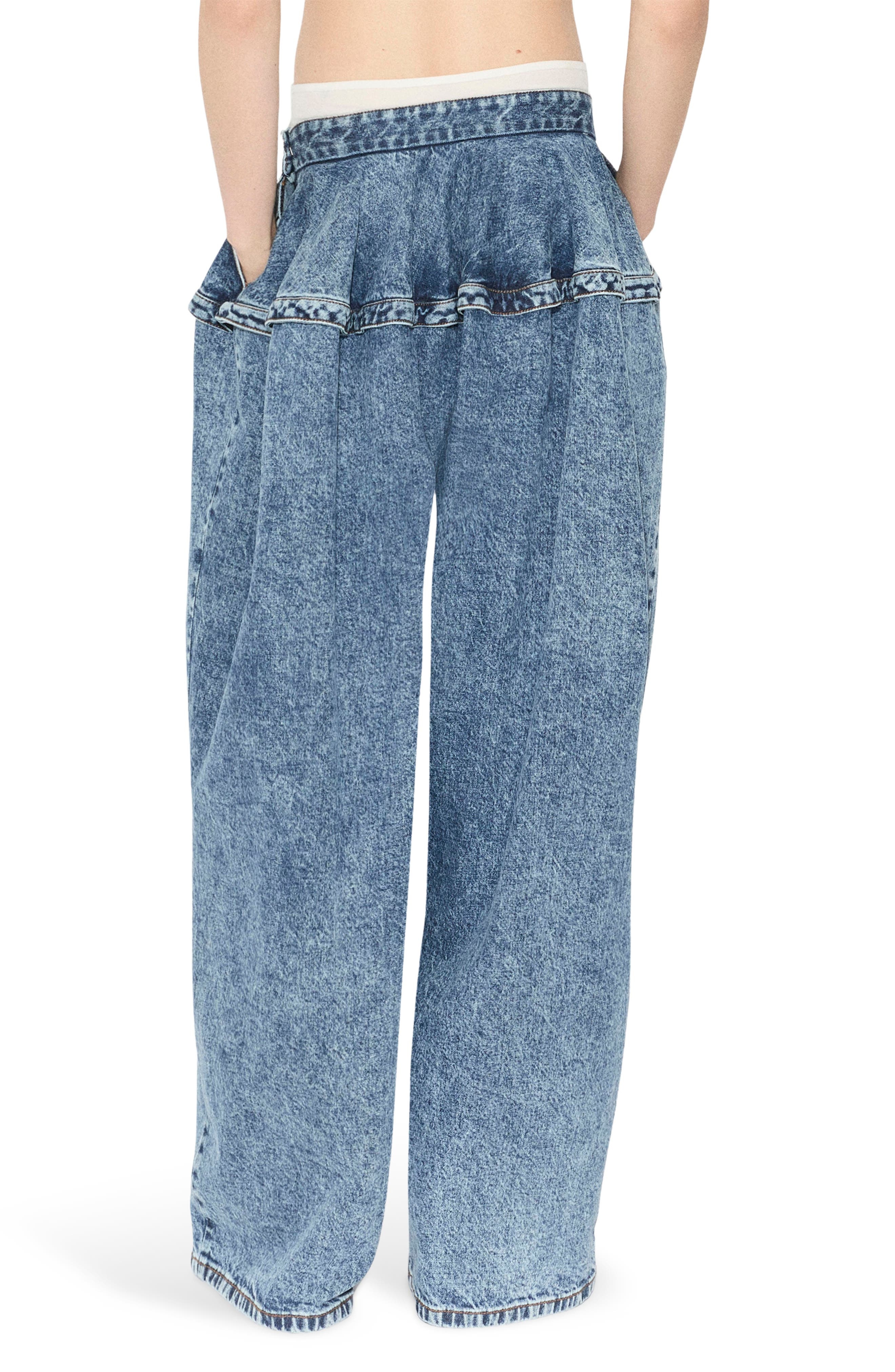 Alaïa Basque Jeans in Bleu Neige at Nordstrom - 2