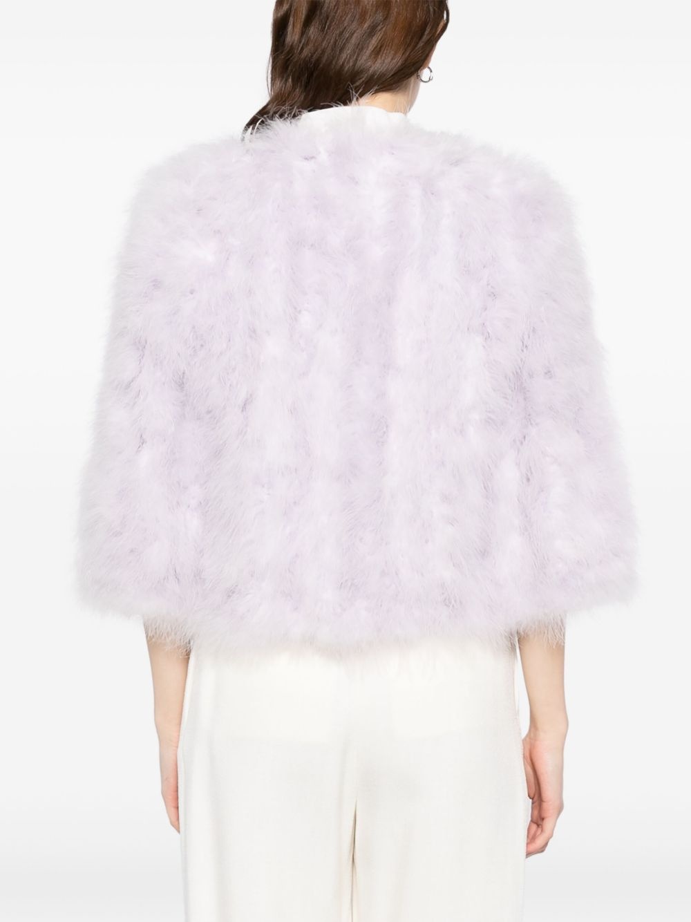 feather silk jacket - 4