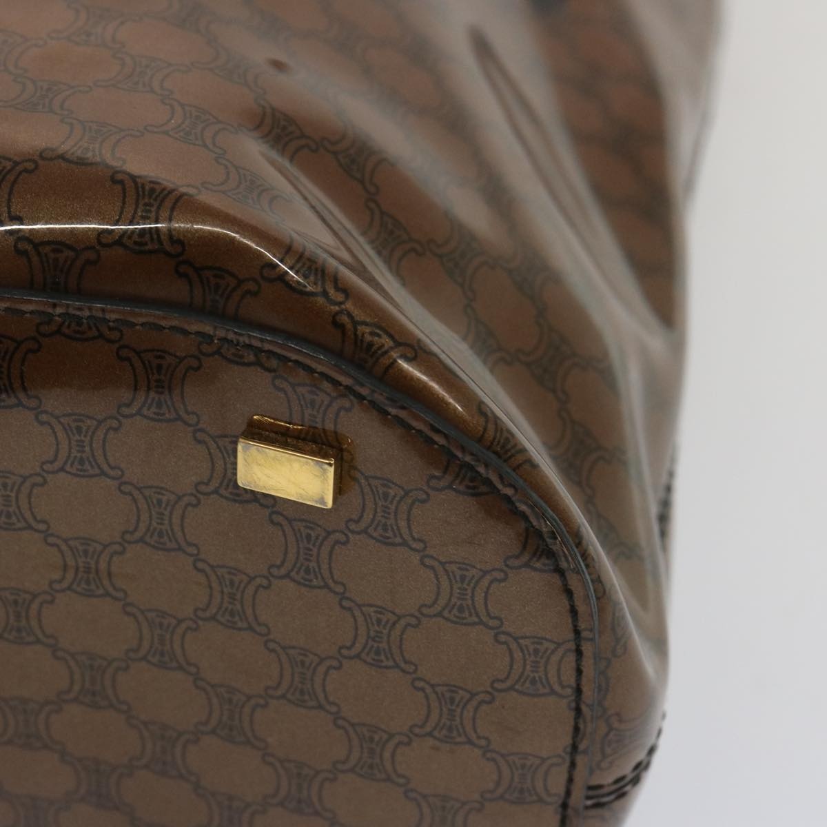 CELINE Macadam Canvas Tote Bag Brown - 14