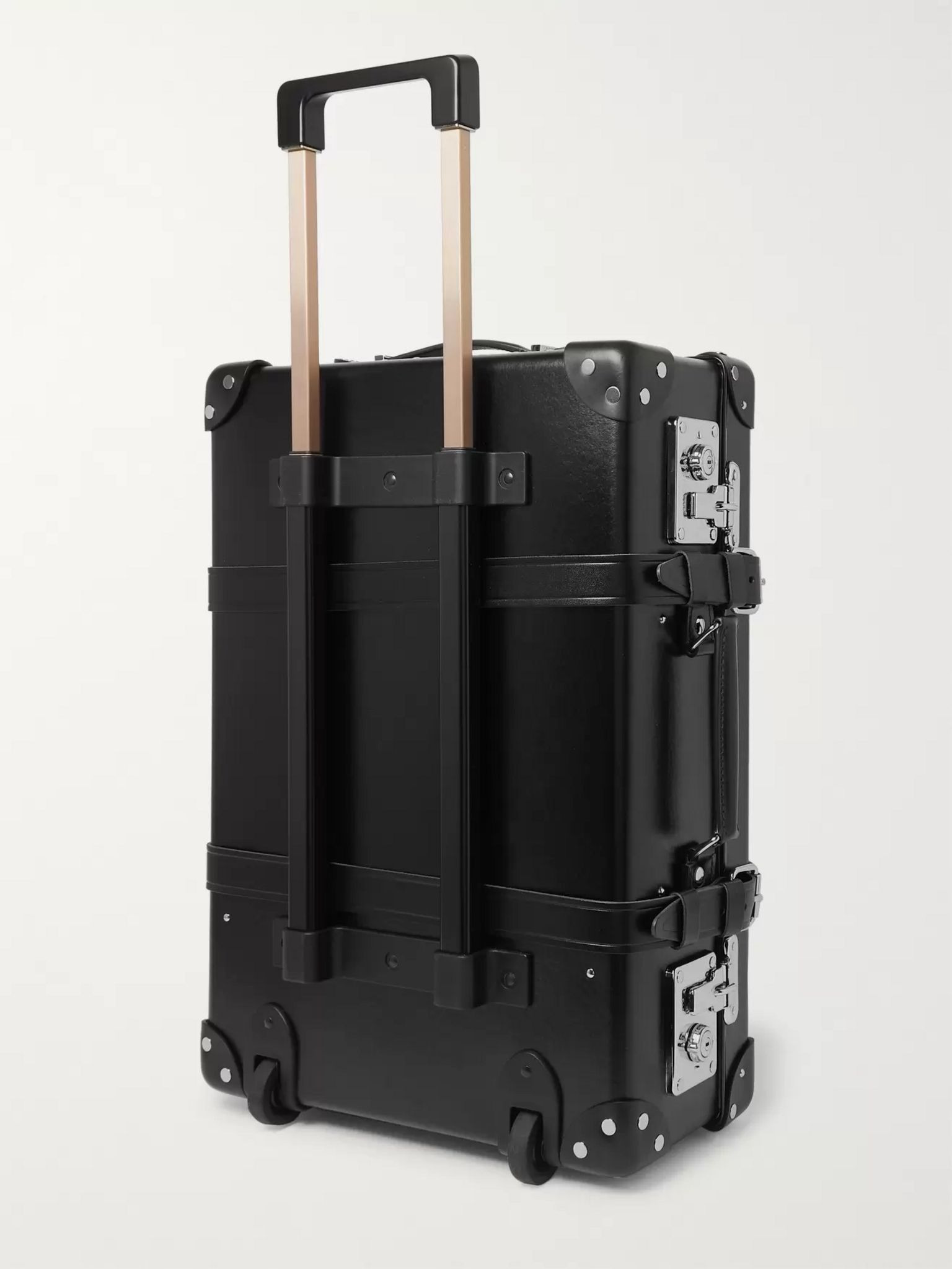 Centenary 20"" Leather-Trimmed Carry-On Suitcase Black - 4
