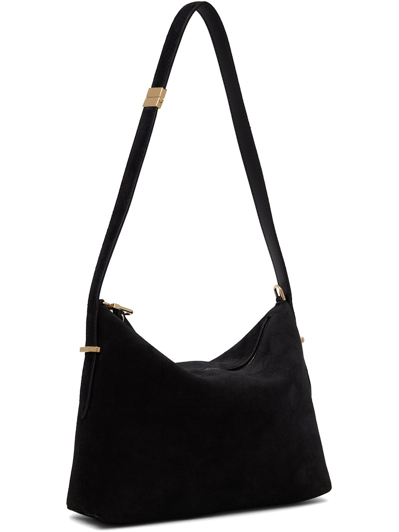 TOTEME Black Bevel Suede Wristlet Clutch outlook