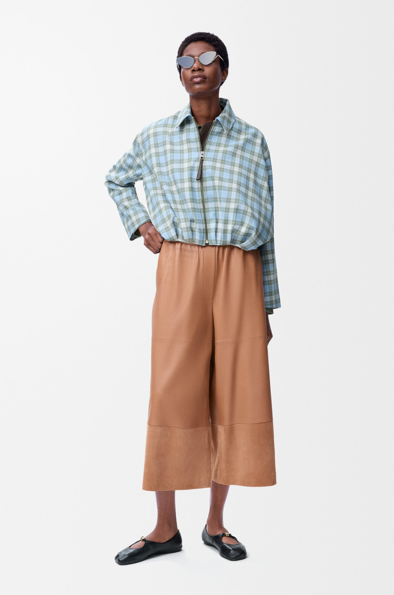Loewe Cropped trousers in nappa lambskin and suede goatskin outlook