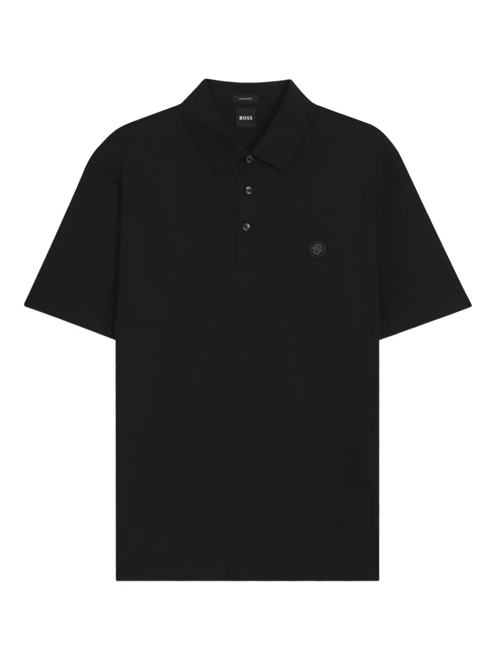 logo-patch polo shirt - 1