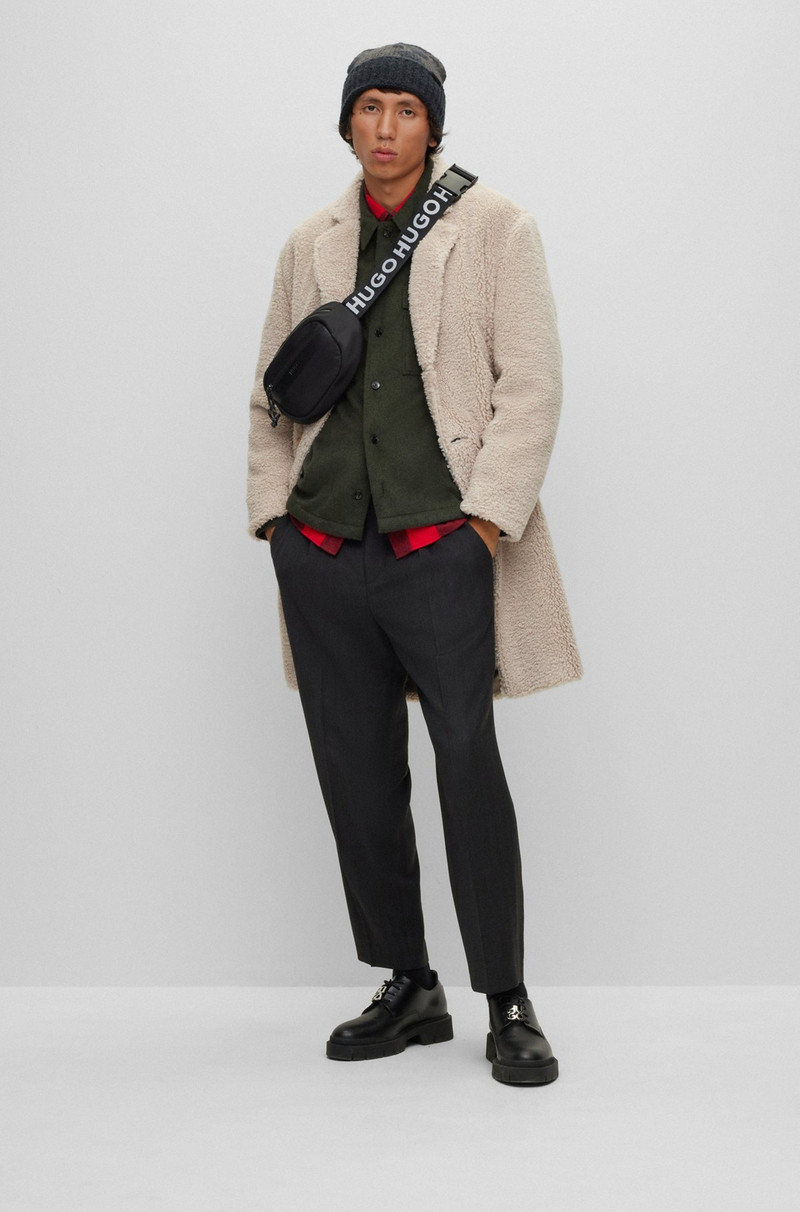 HUGO OVERSIZE-FIT OVERSHIRT WITH RED LOGO LABEL outlook