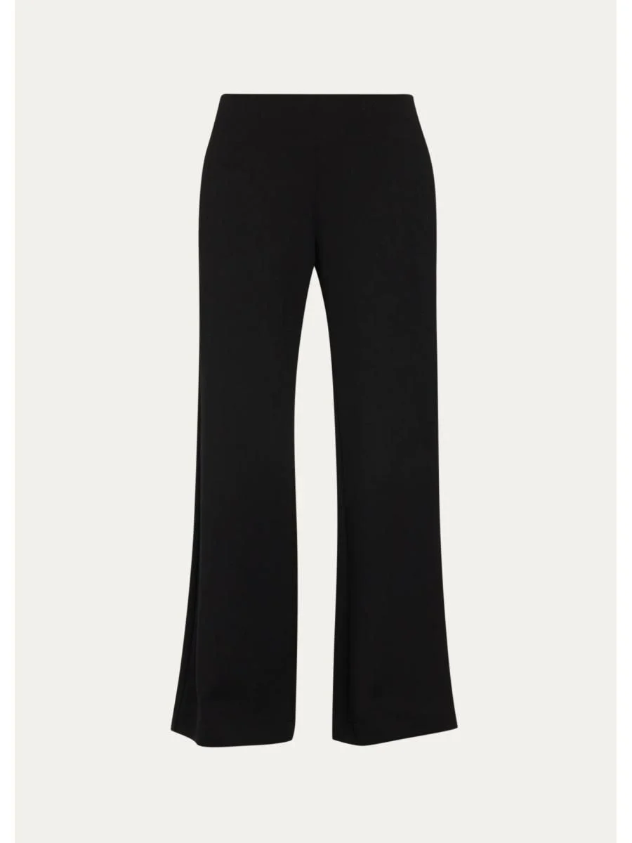 Wide-Leg Knit Pants - 1