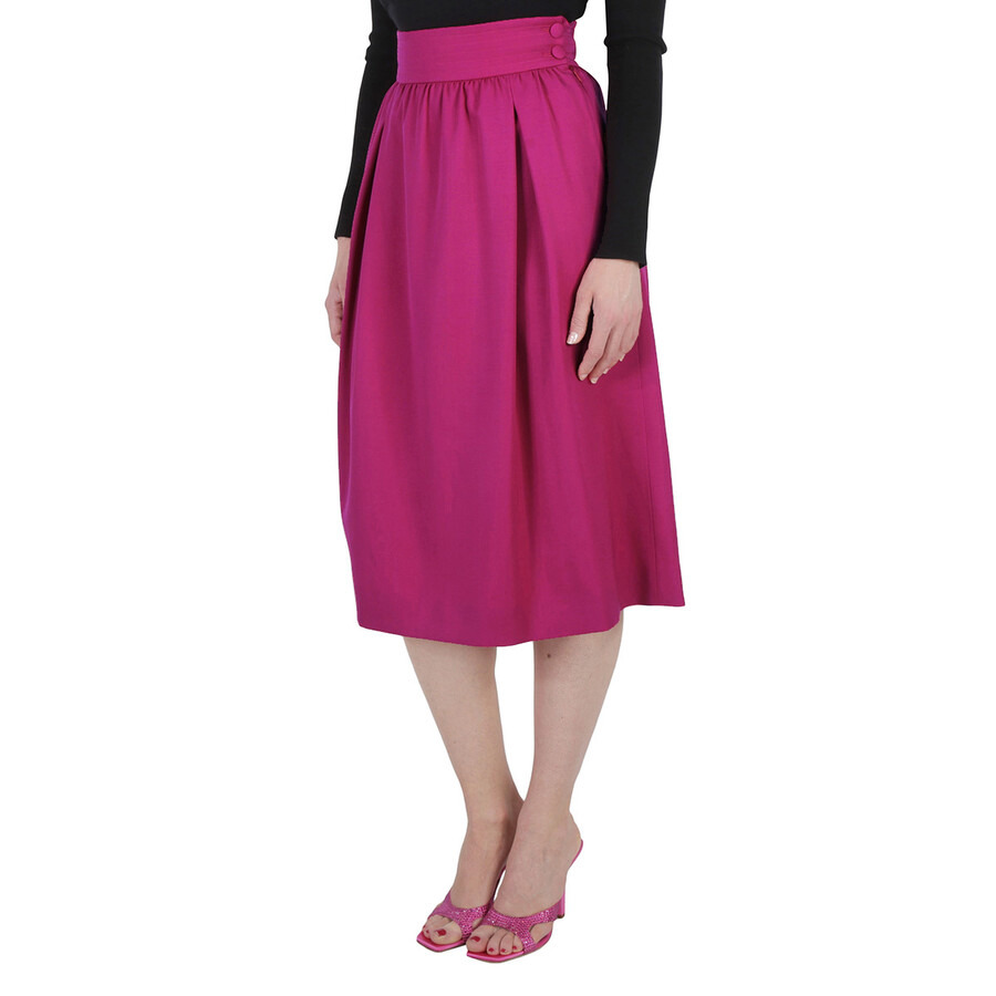 Moschino Ladies Fuchsia Flared Midi Skirt - 4