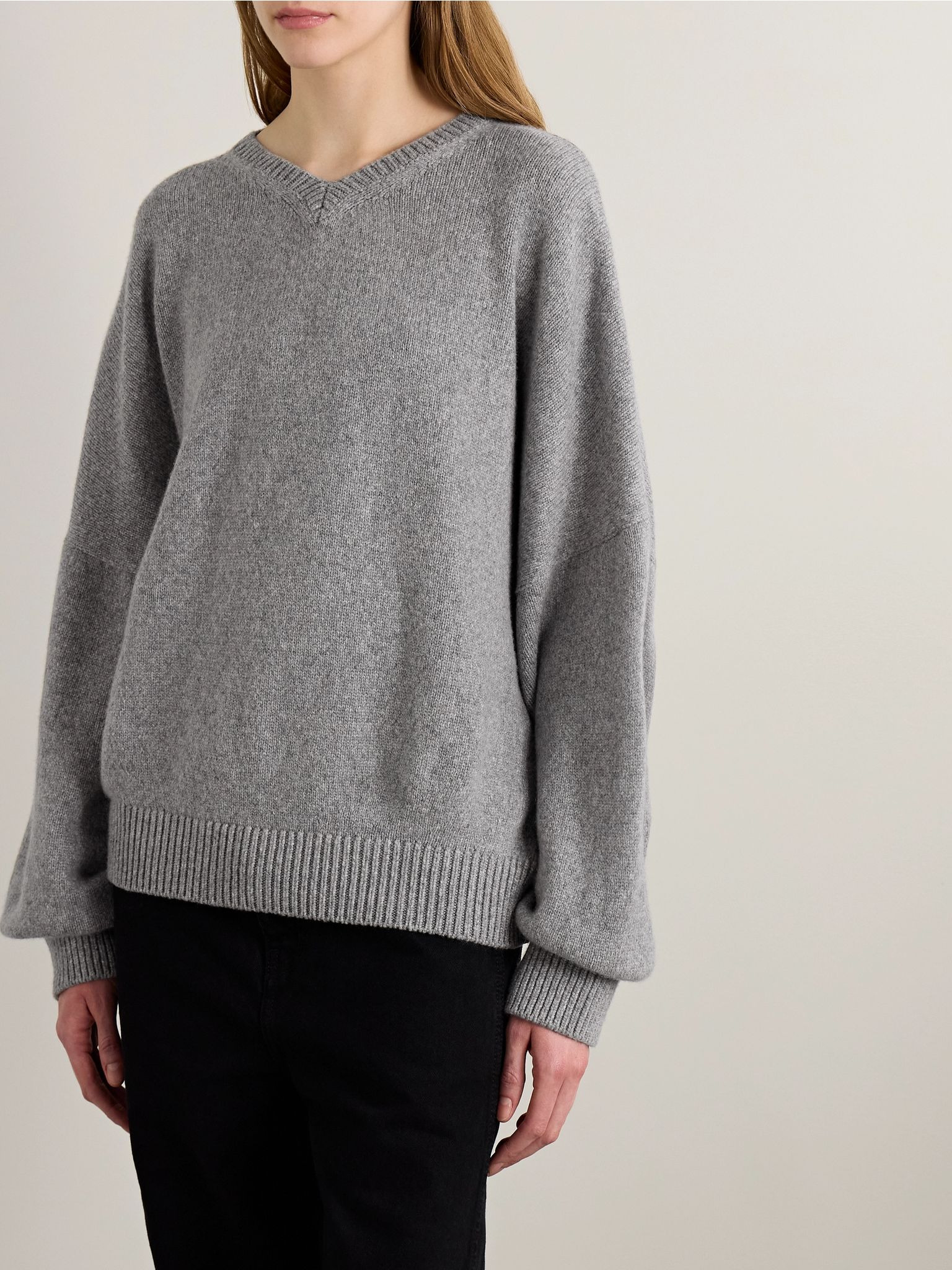 Wolfe oversized cashmere sweater Gray - 3