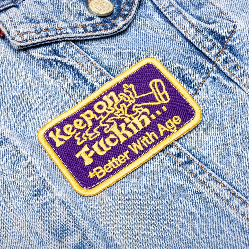 CHARLATAN REVERSIBLE DENIM/BASEBALL JACKET - INDIGO - 3