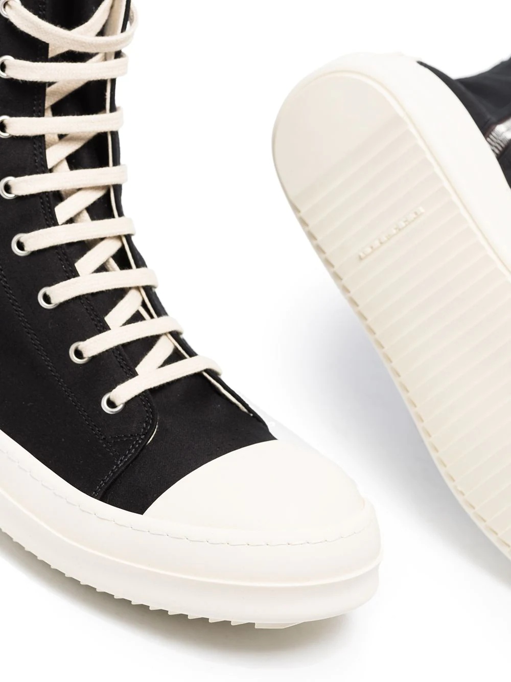 lace-up high-top sneakers - 4