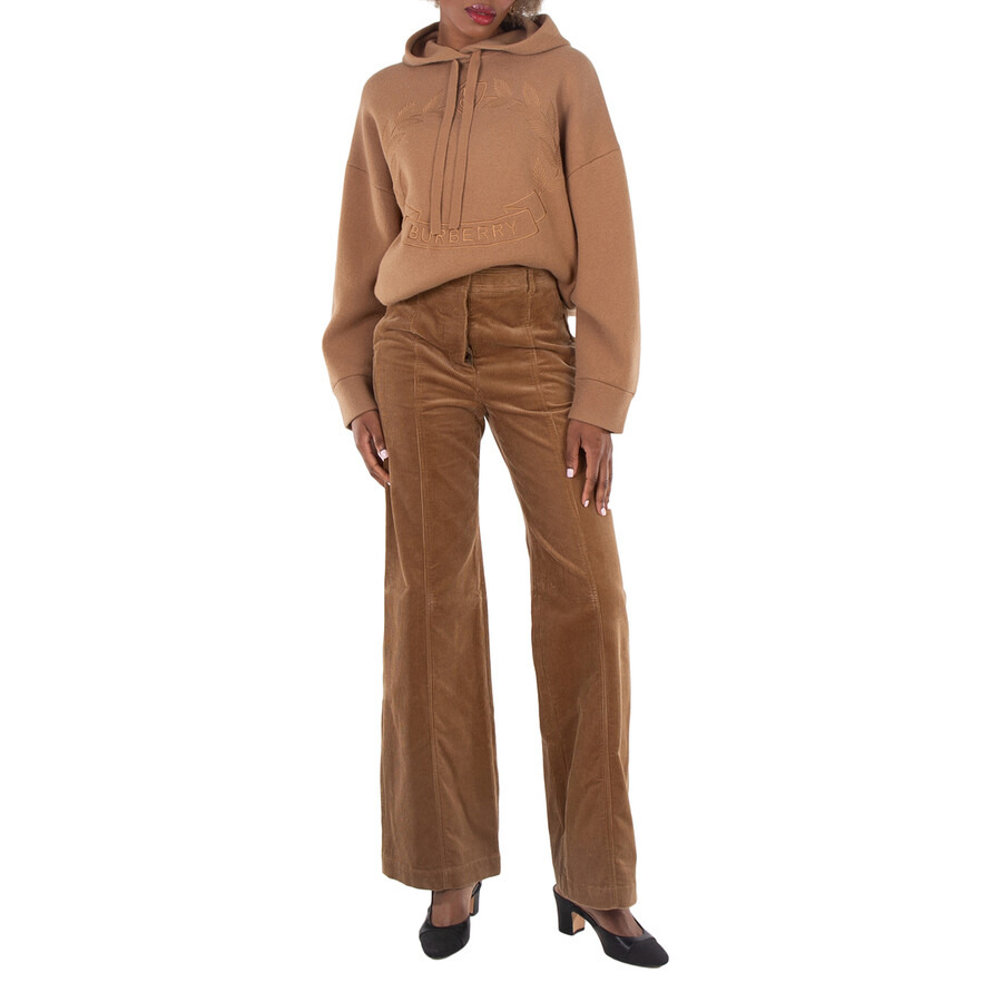 Burberry Blakely High-Rise Wide-Leg Flared Corduroy Trousers - 3