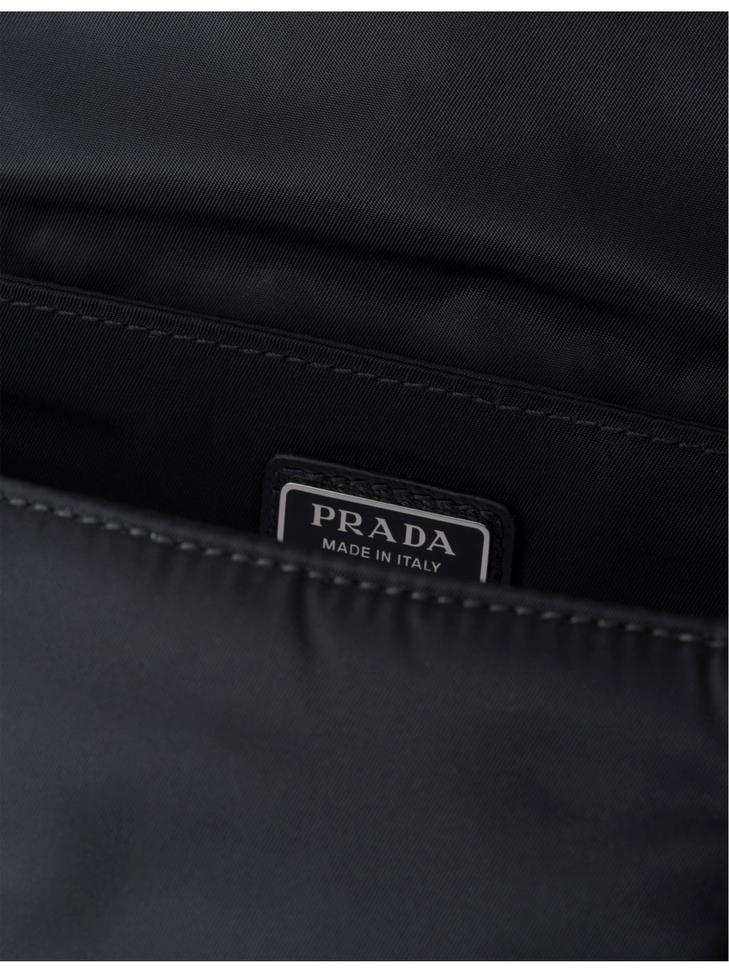 Re-Nylon brand-plaque leather and recycled-nylon shoulder bag - 4