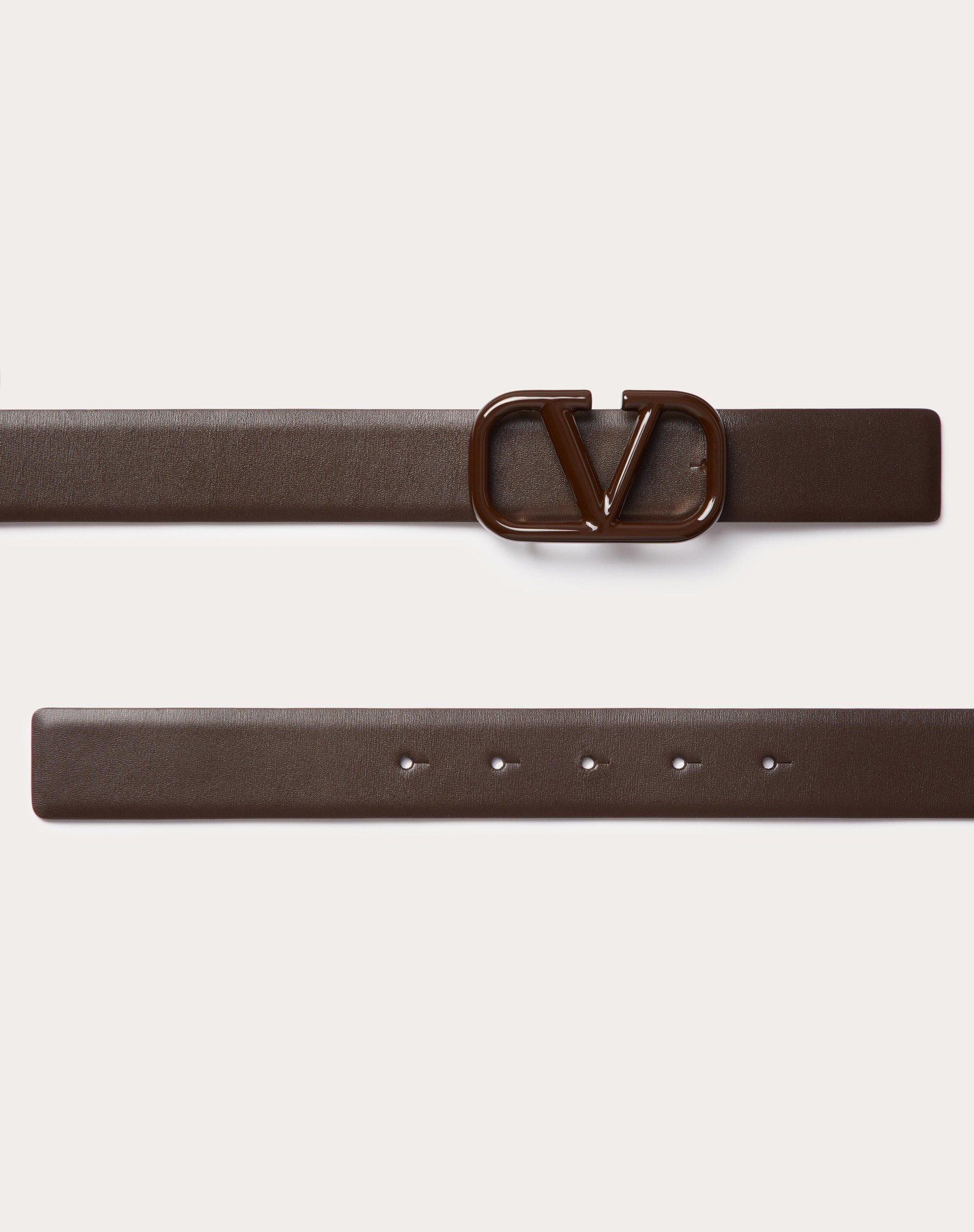 VLOGO SIGNATURE BELT IN SHINY CALFSKIN 30MM - 3