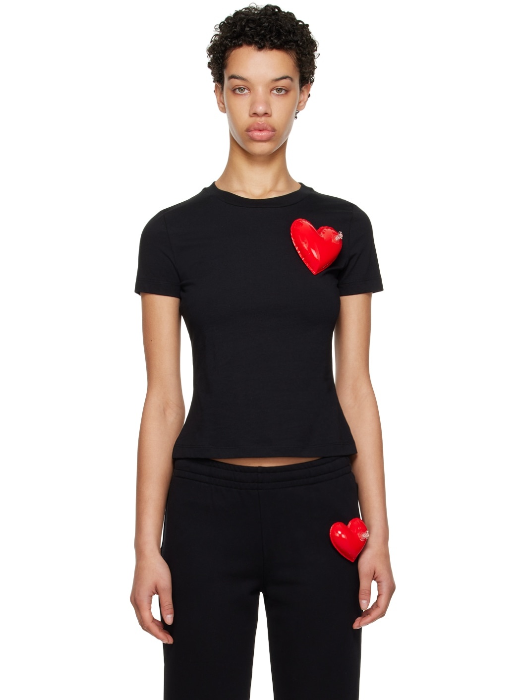 Black Inflatable Heart T-Shirt - 1