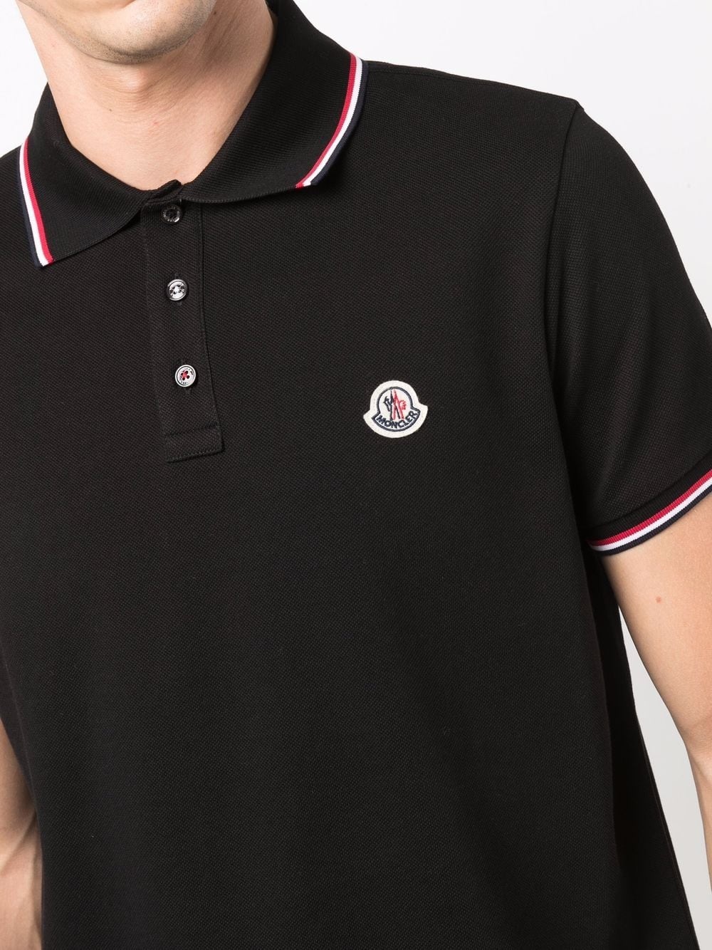 logo-patch polo shirt - 5