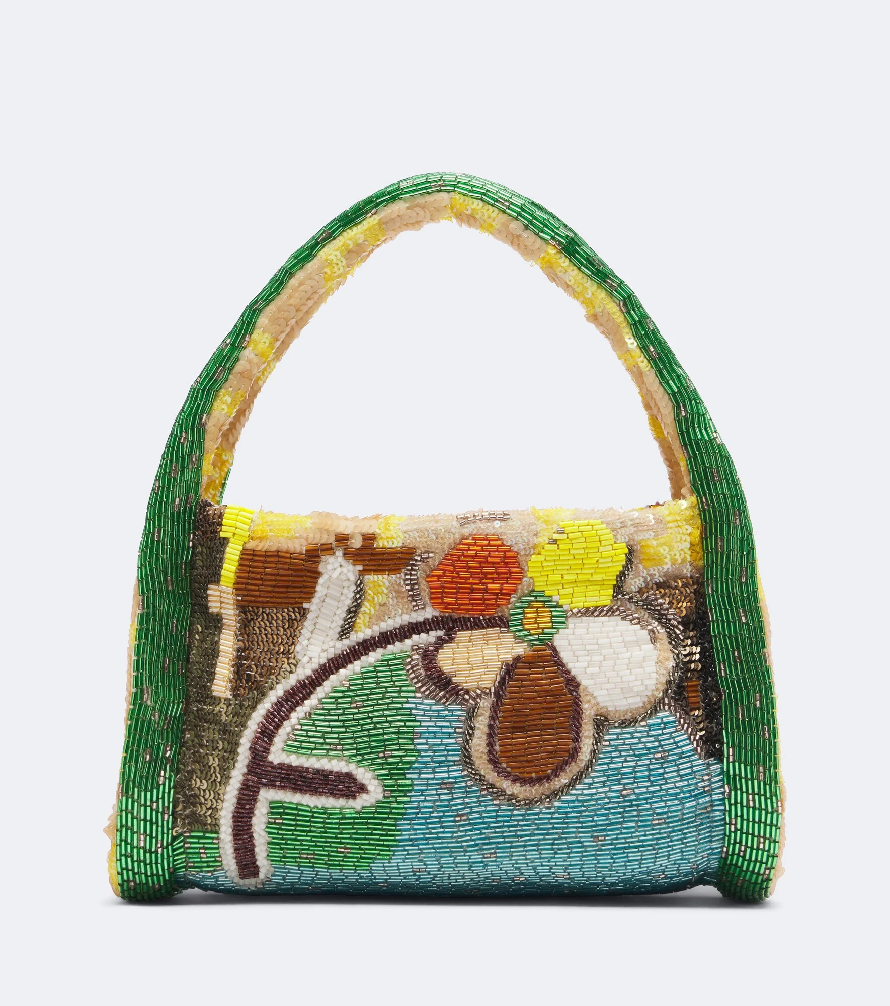 Limelight beaded top-handle bag - 1
