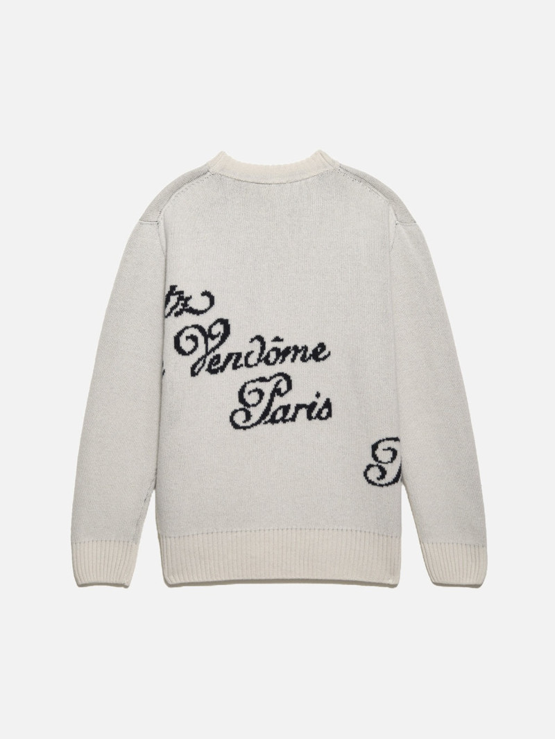 FRAME Ritz Men's Crew Sweater in Off White Multi outlook