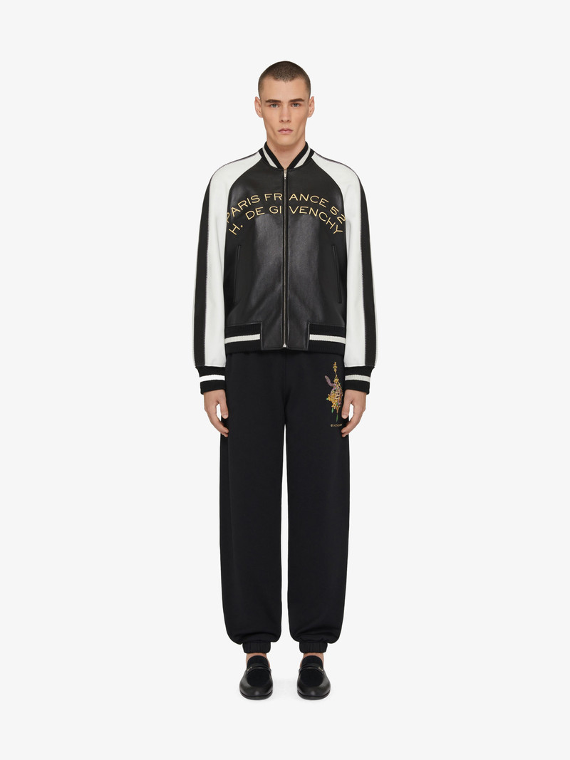 Givenchy VARSITY JACKET IN NAPPA LEATHER WITH CHANDELIER AND SNAKE EMBROIDERIES outlook