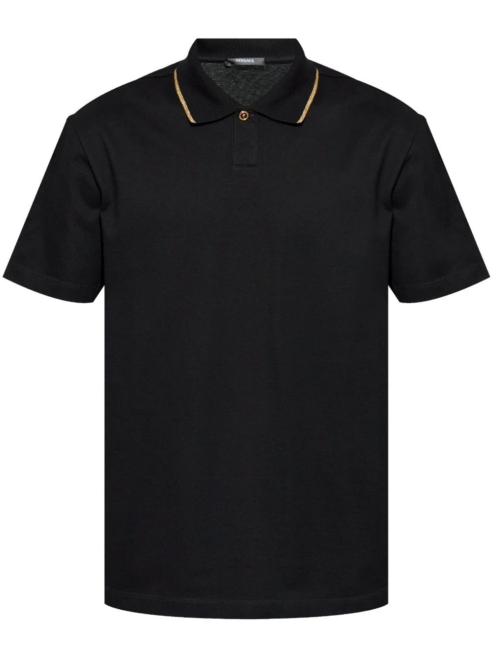 stripe-detail polo shirt - 1