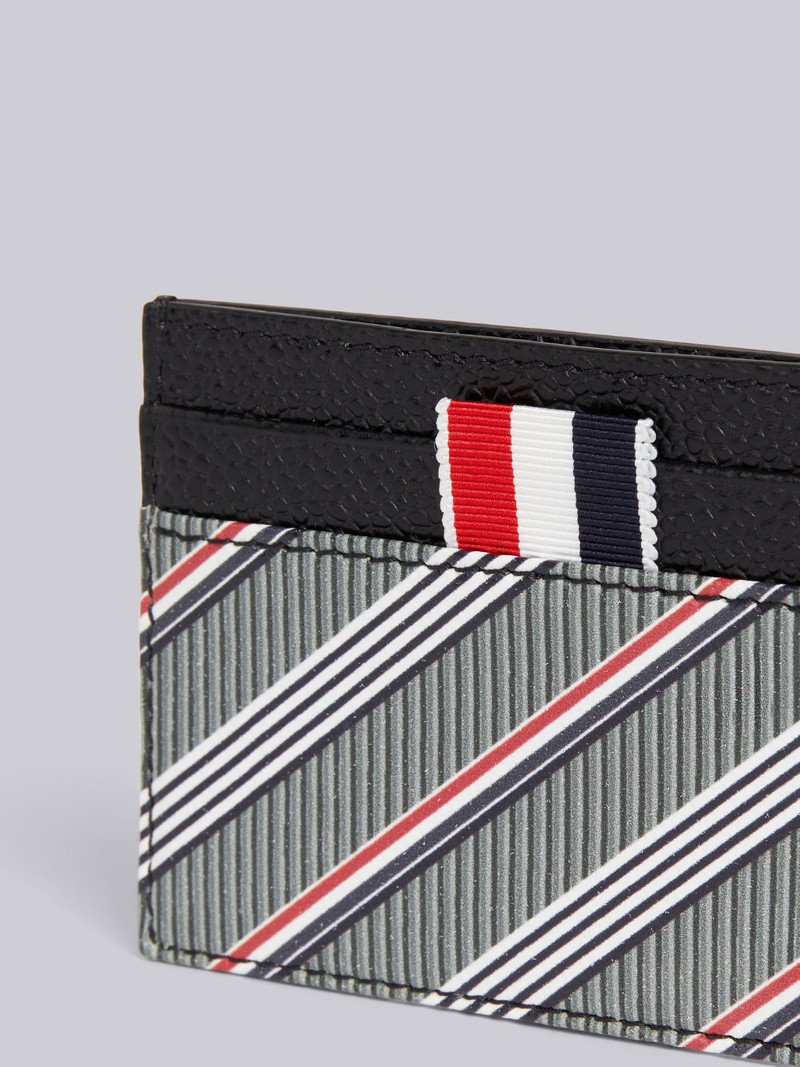 Thom Browne Medium Grey Monogram Coated Canvas Double Sided Card Holder outlook