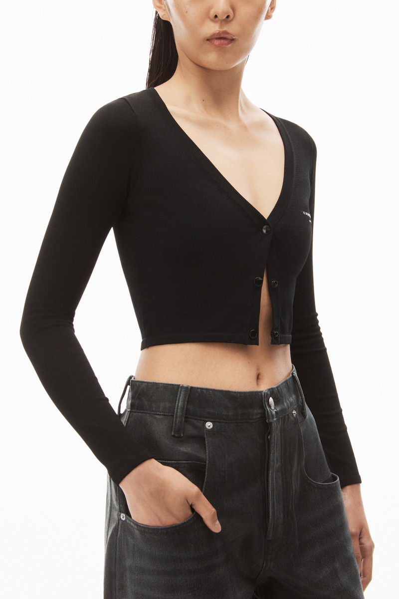 CARDIGAN IN STRETCH VISCOSE KNIT 3