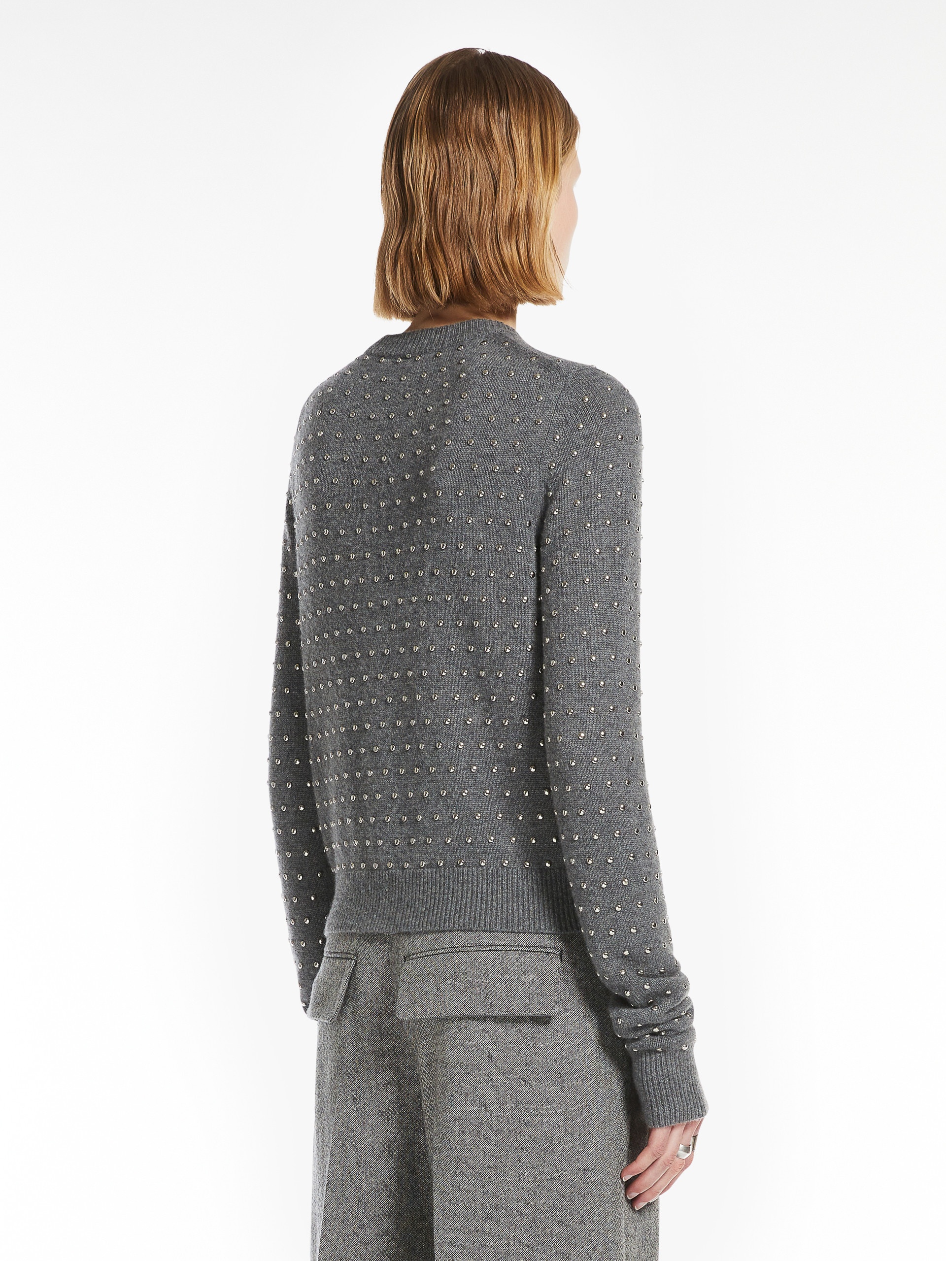 SIERRA Studded cashmere-blend crew-neck sweater - 4