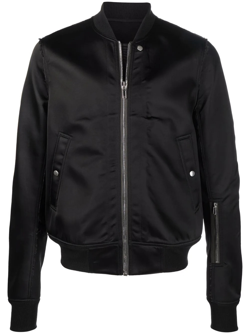long-sleeve satin bomber jacket - 2