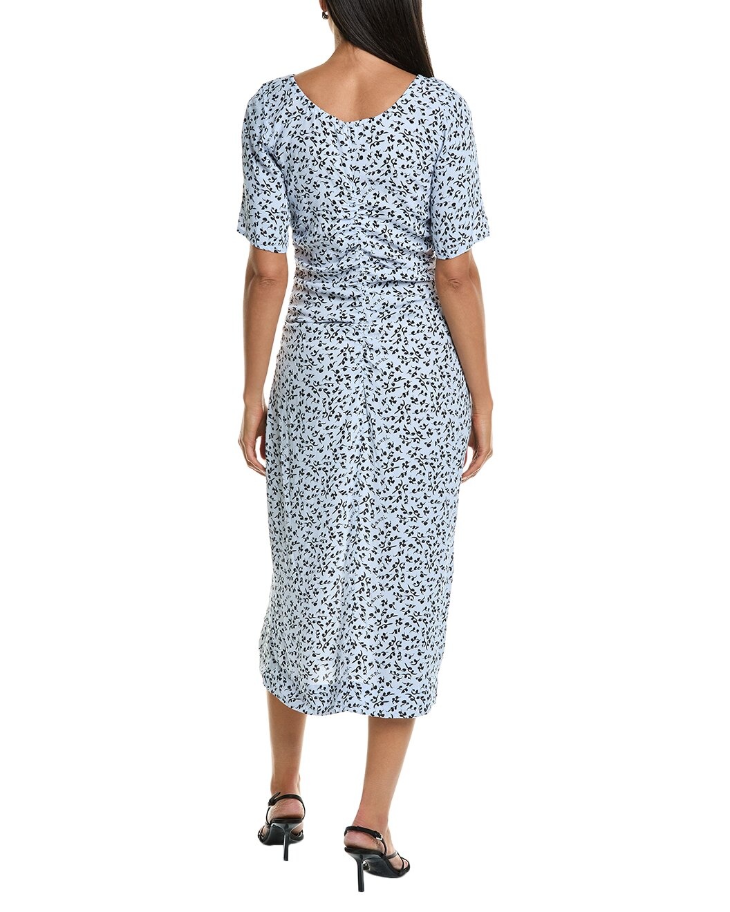 GANNI Cinched Front Midi Dress - 2