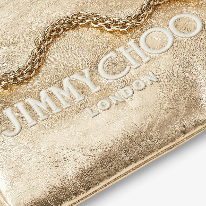 Callie Shoulder
Gold Metallic Nappa Shoulder Bag with Jimmy Choo Embroidery 3