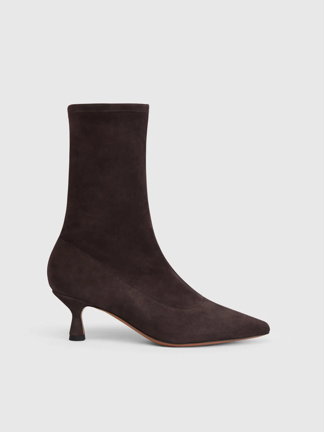 Cerone Walnut Suede Stretch Boots - 1