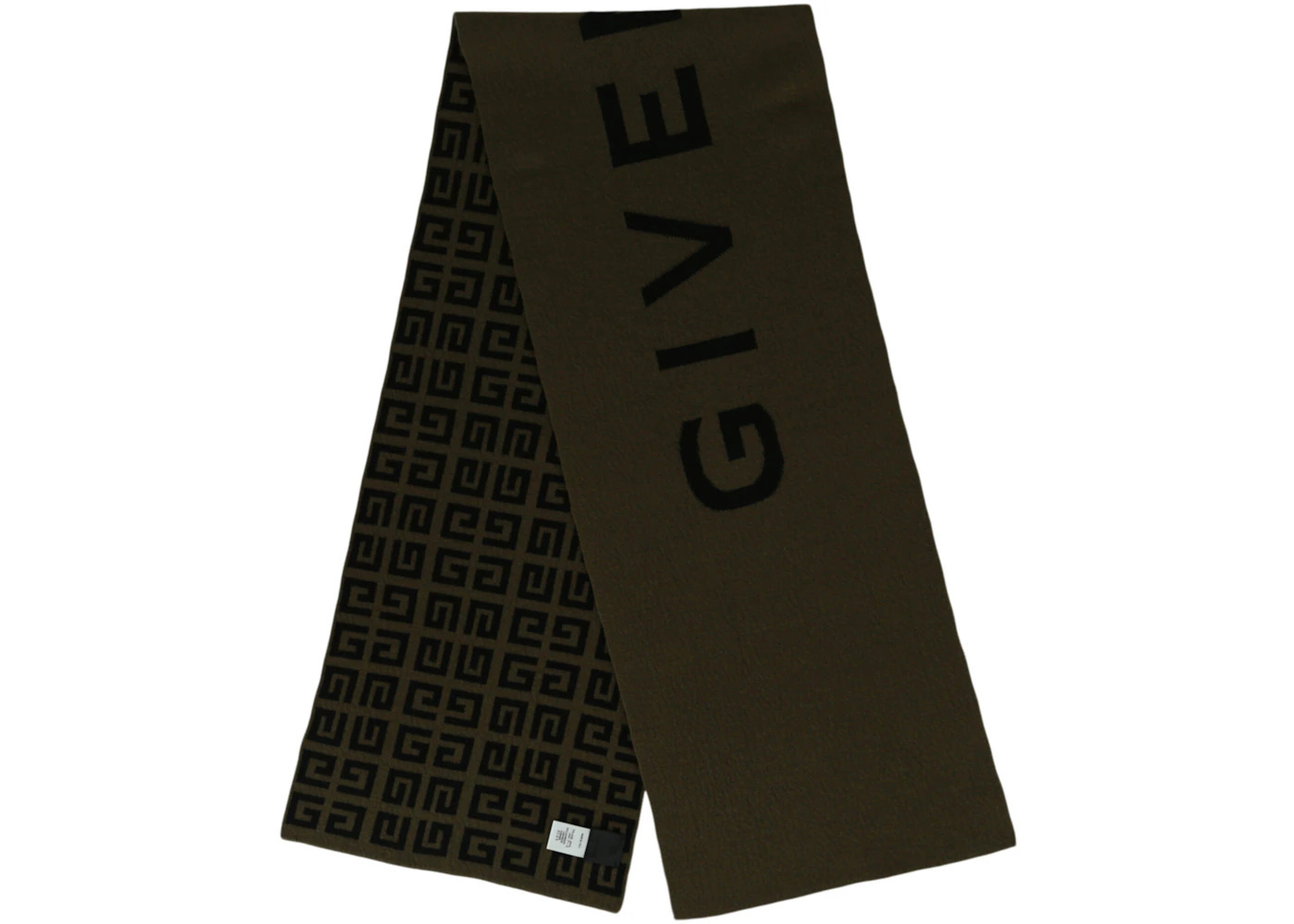Givenchy Double Face 4G Scarf Black/Khaki - 2