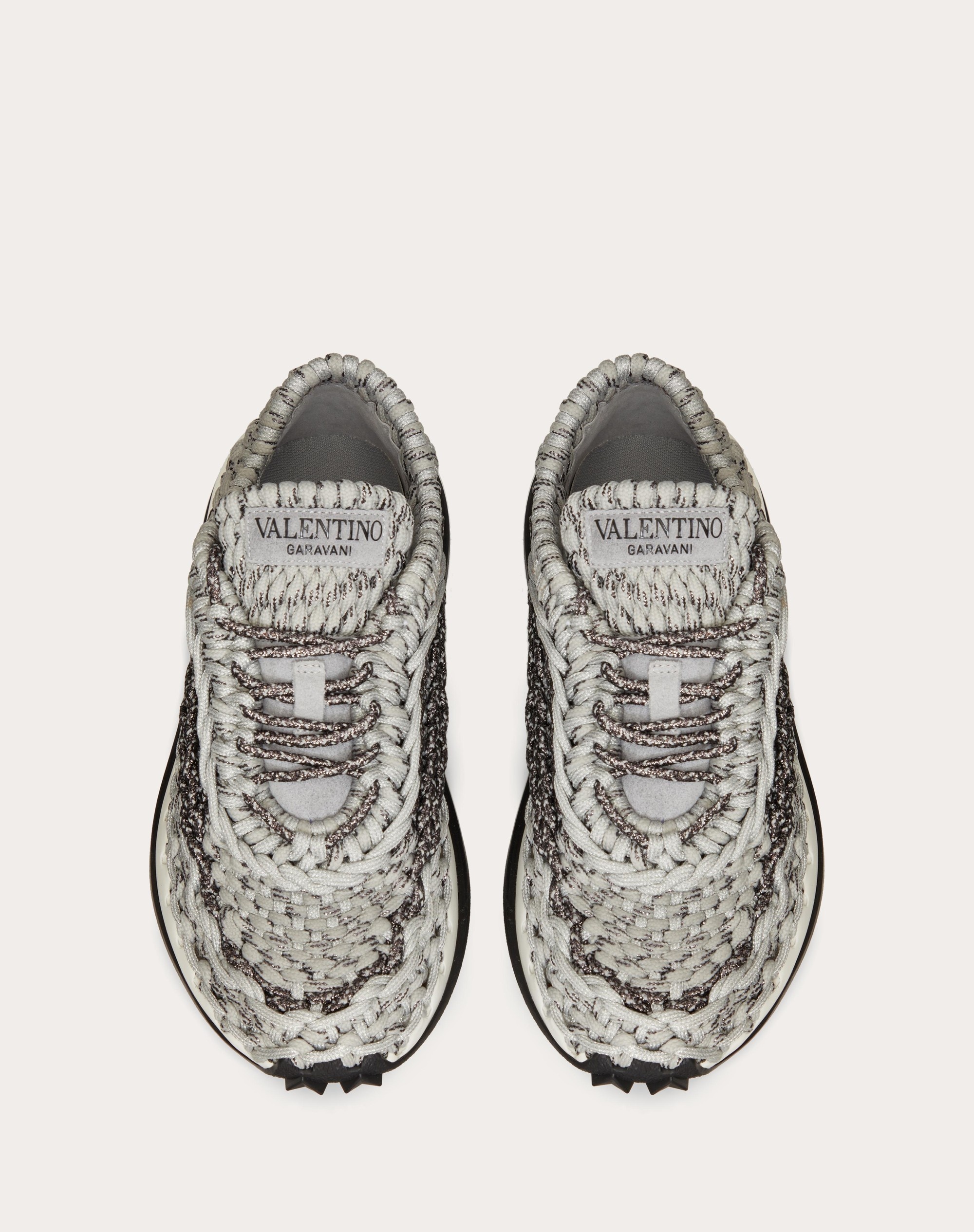 VALENTINO GARAVANI CROCHET SNEAKER IN FABRIC - 4