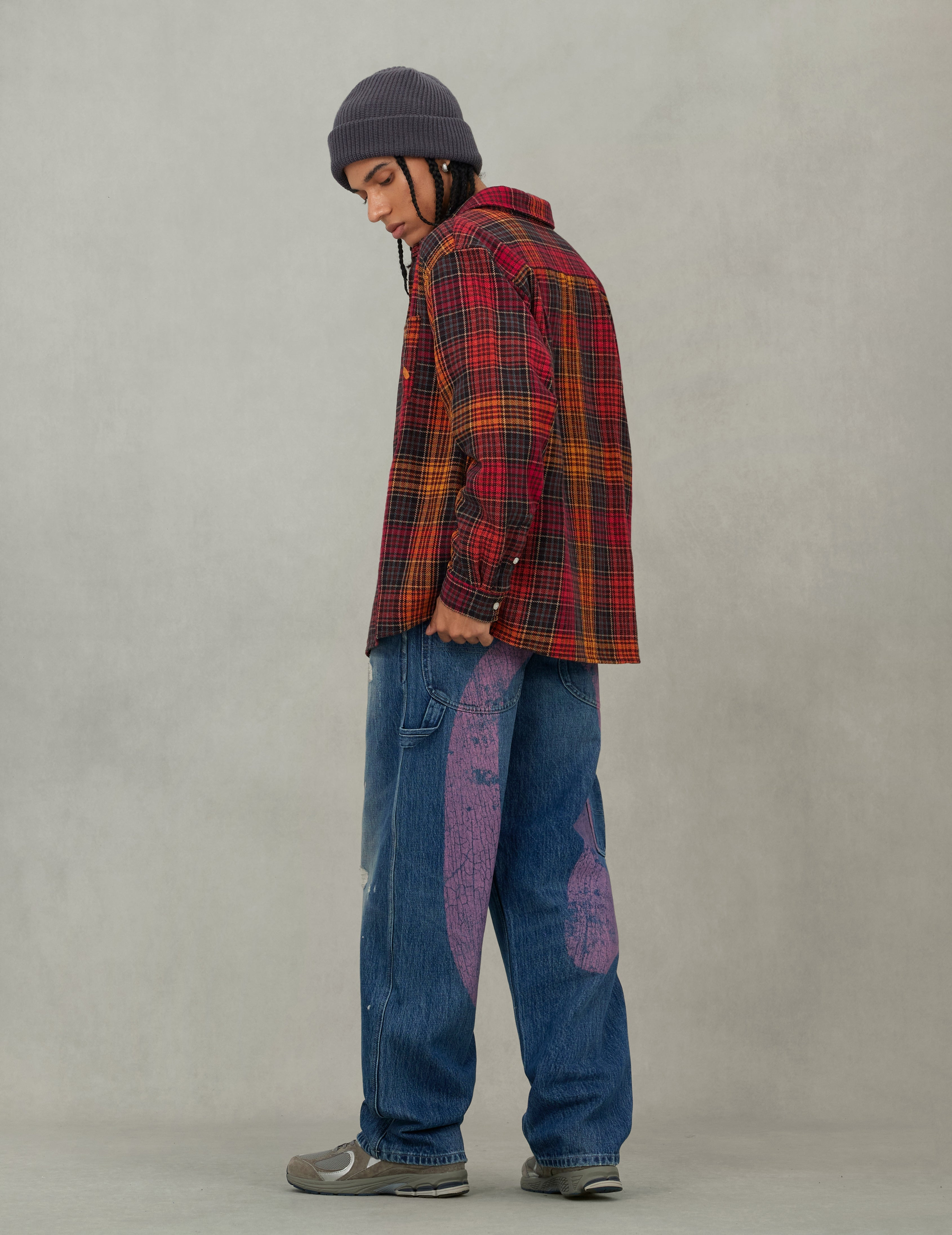 Seagull Print Regular Fit Flannel Check Shirt - 6