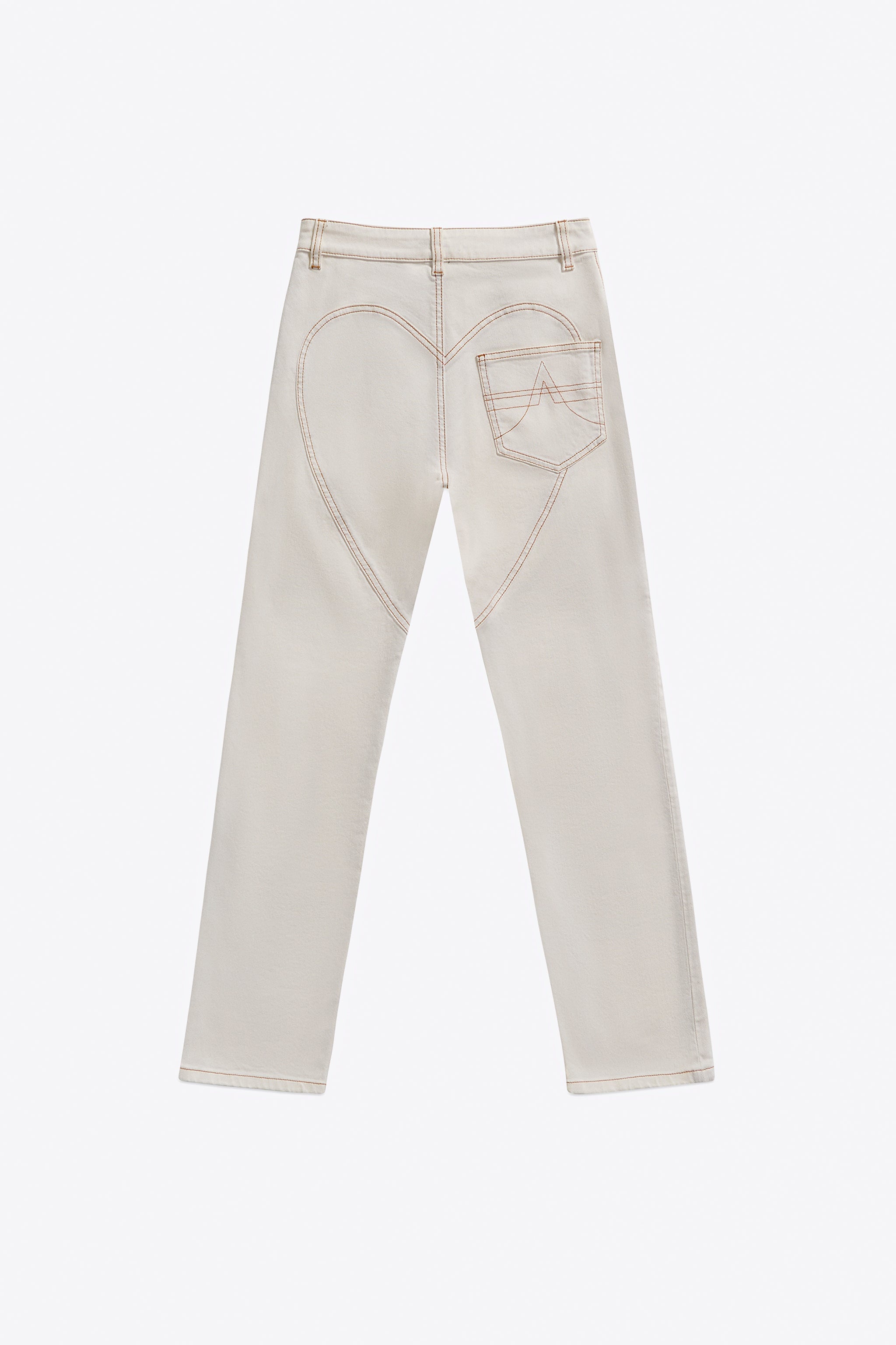 CRYSTAL GROMMET STRAIGHT LEG JEAN - 2