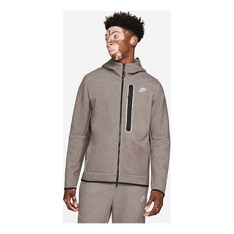 Nike Sportswear Tech Fleece Full Zip Hoodie 'Ironstone Heather' DD4688-004 - 1