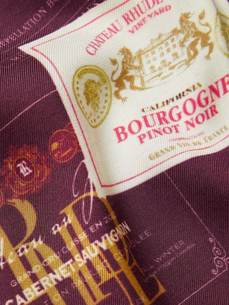 Wine Club Camp-Collar Printed Twill Shirt 3