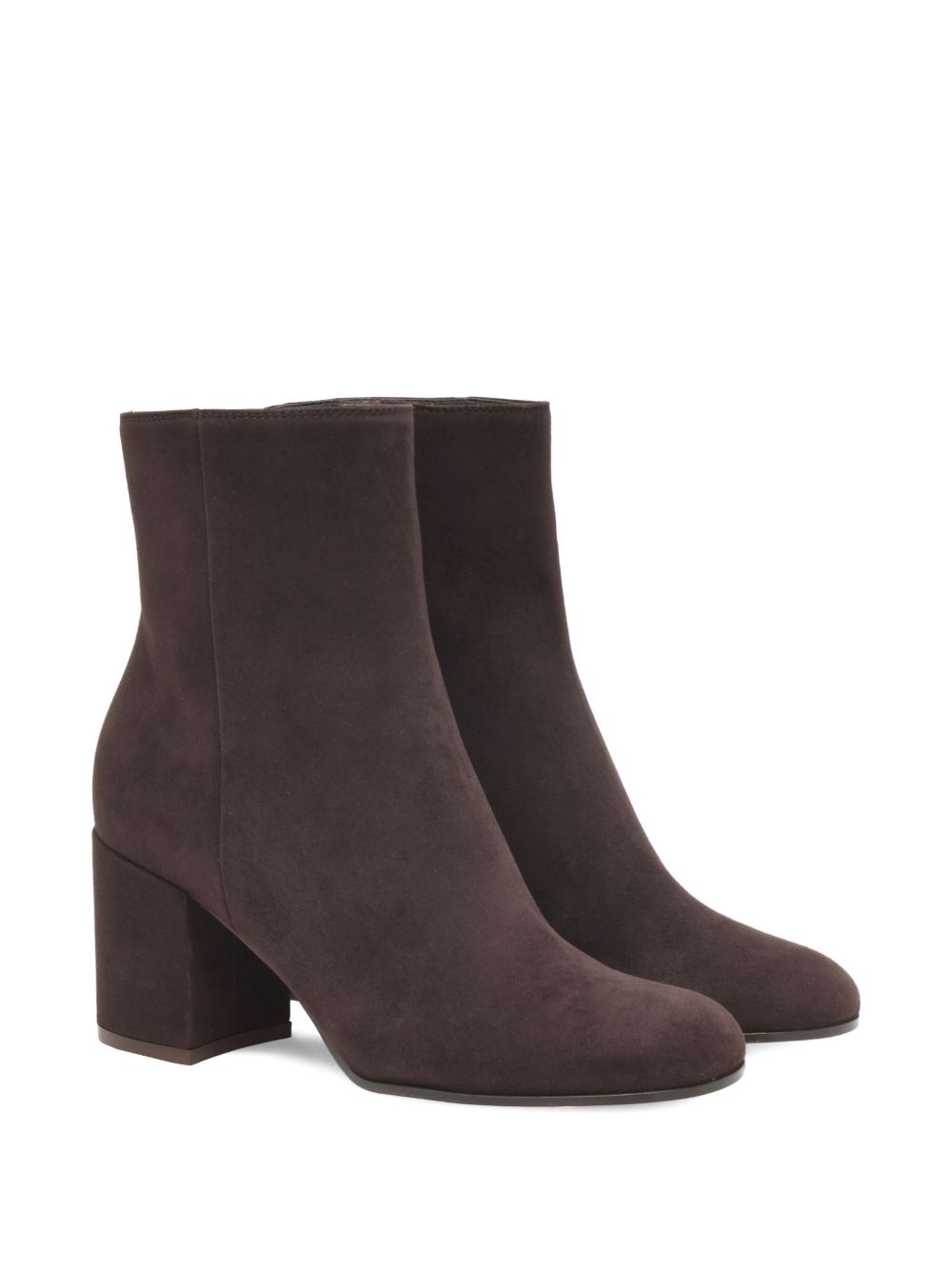 block-heel suede boots - 2