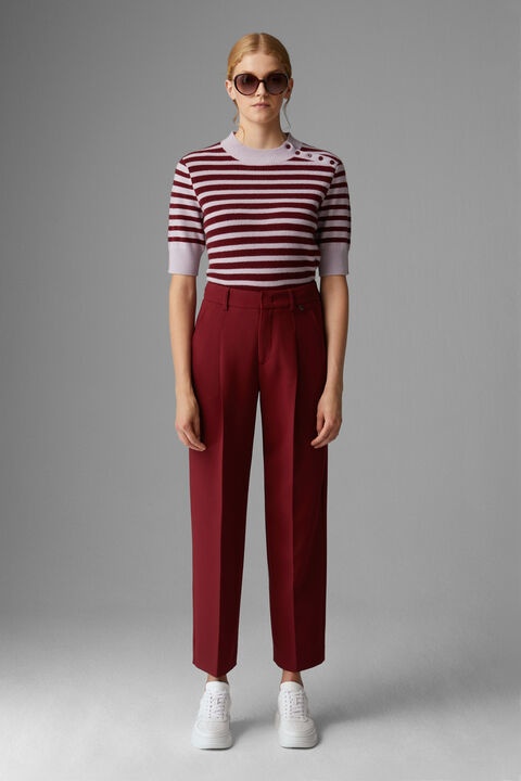 Fabia pleated pants in Bordeaux - 4