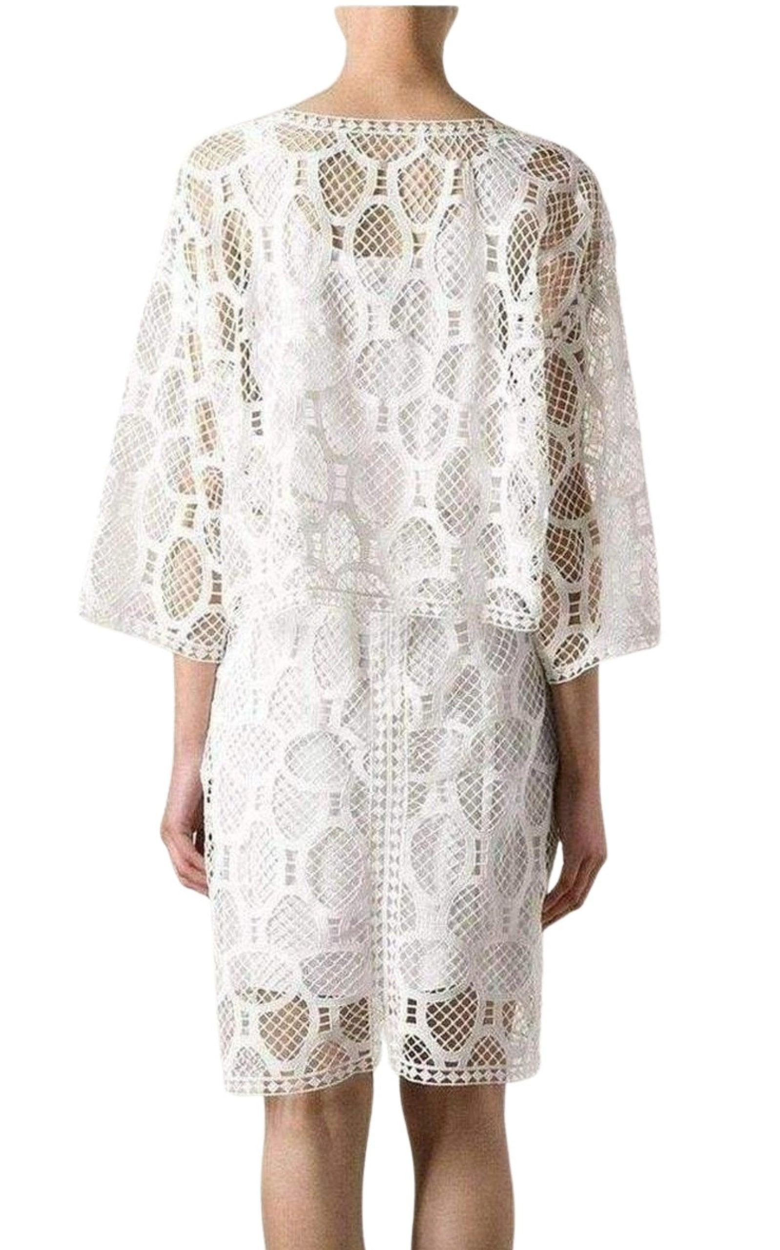 Crochet Lace Cotton Dress - 4