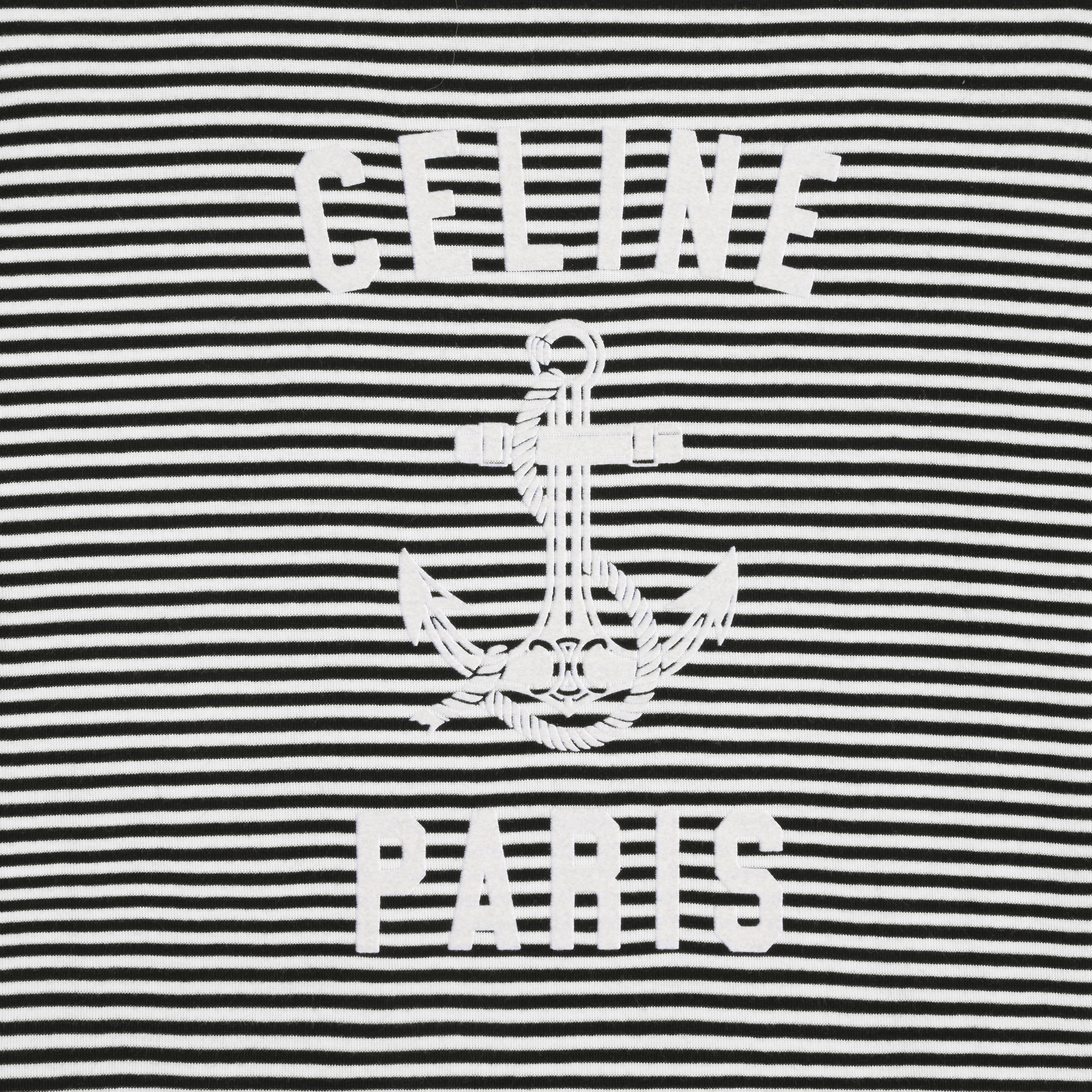 Celine 70's anchor T-shirt in striped jersey - 4