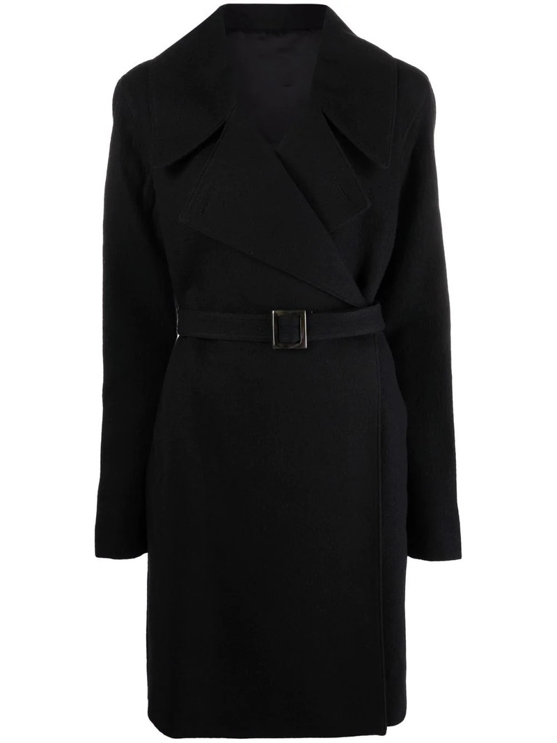 belted cotton midi coat 1