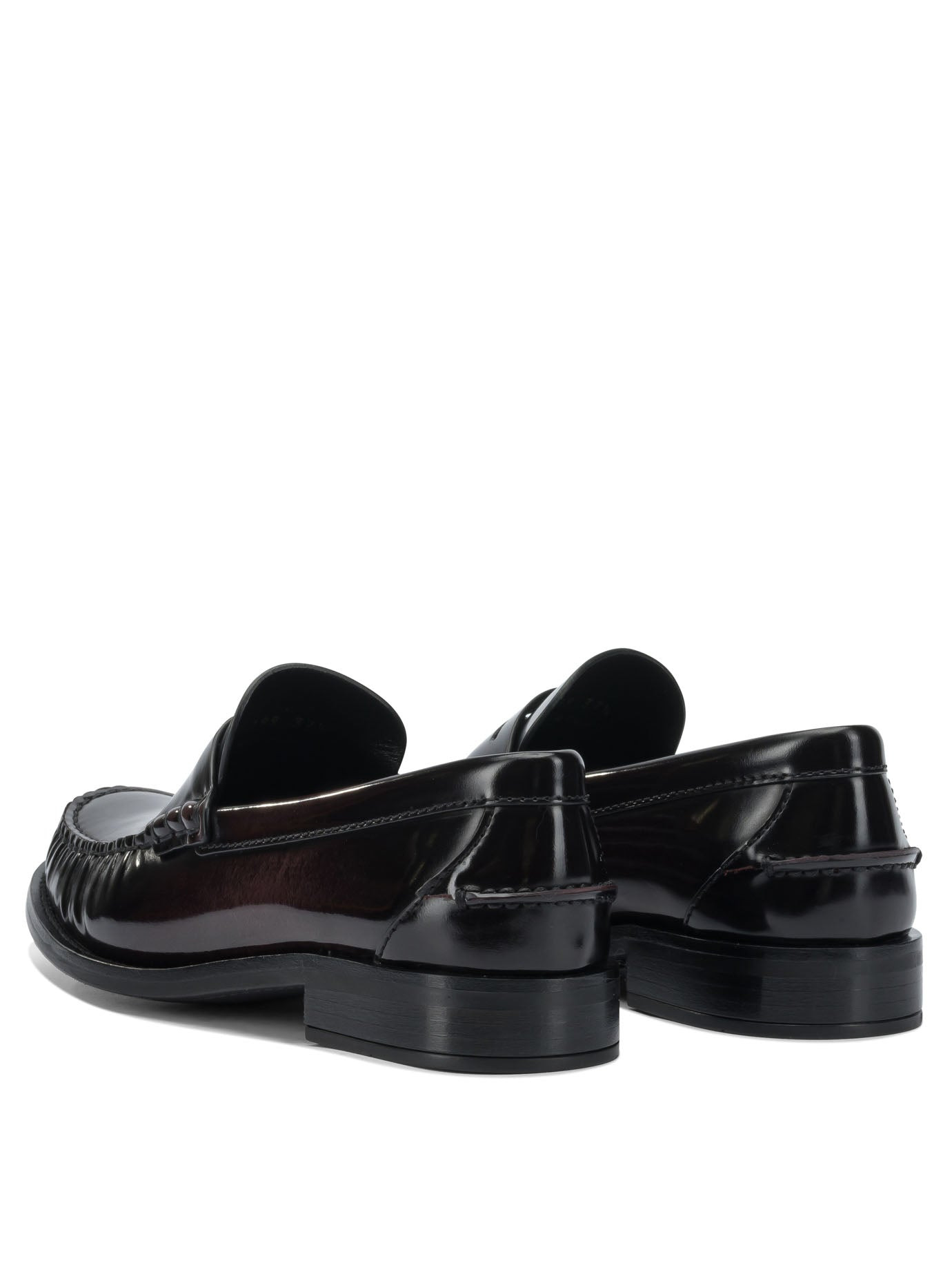 Prada Brushed Leather Loafers - 4