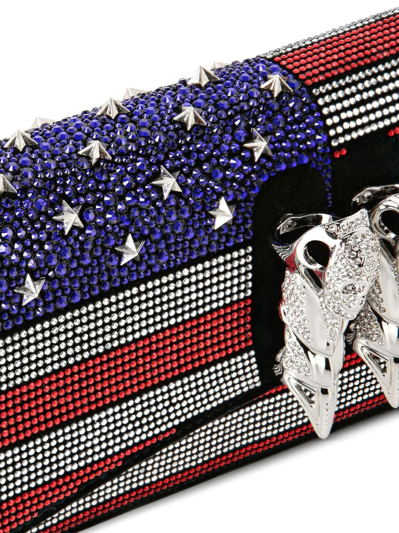 US Flag strass claw clutch 4