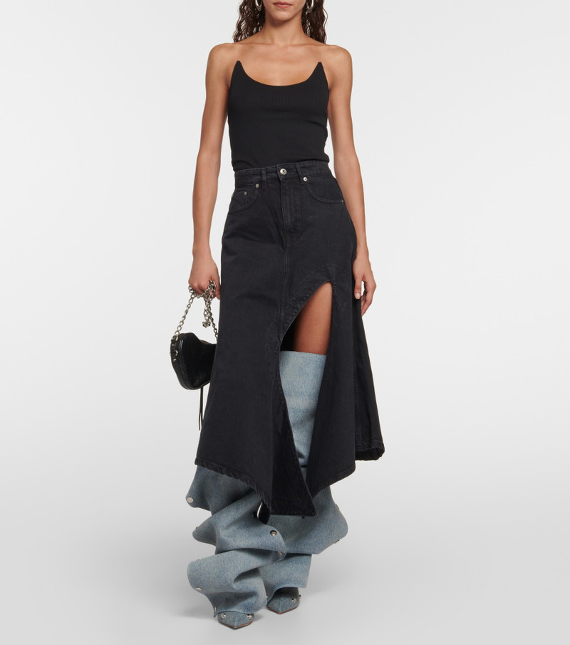Y/Project appliqué-detail denim boots outlook