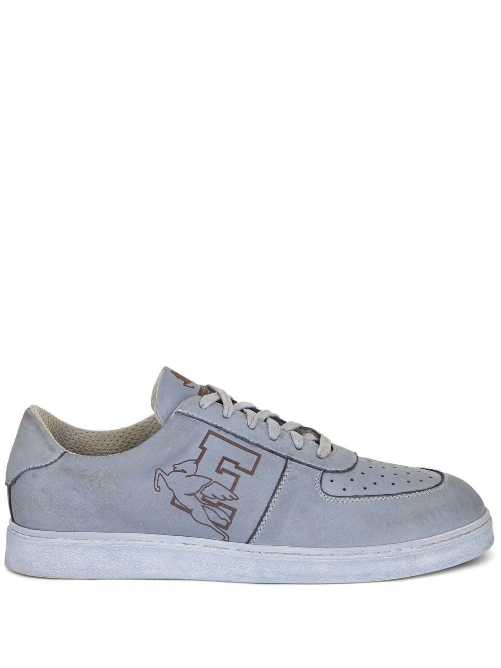 side logo-print low-top sneakers - 1