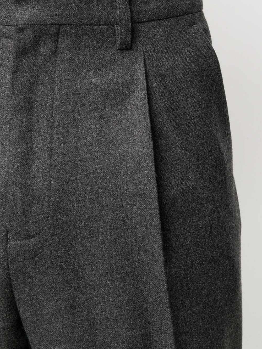 pleat-detail wool trousers - 5