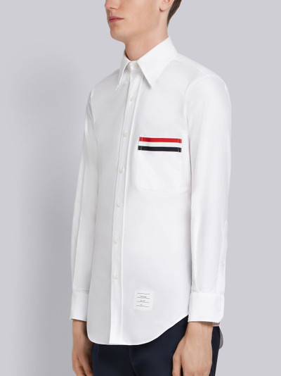 Thom Browne White Oxford Grosgrain Pocket Shirt outlook