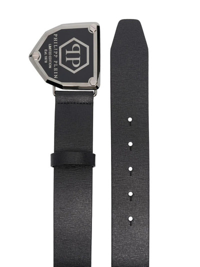 PHILIPP PLEIN logo-plaque leather belt outlook