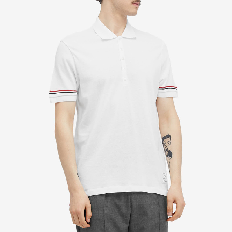 Thom Browne Thom Browne Lightweight Textured Cotton Polo outlook